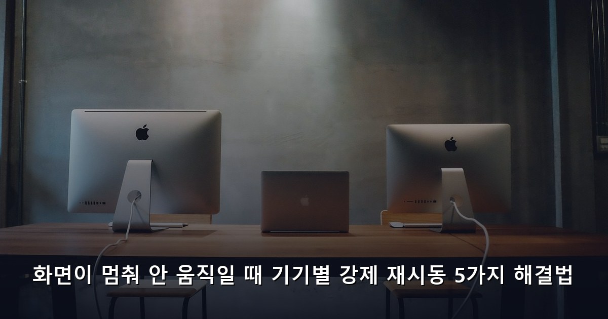 화면이 멈춰 안 움직일 때 기기별 강제 재시동 5가지 해결법